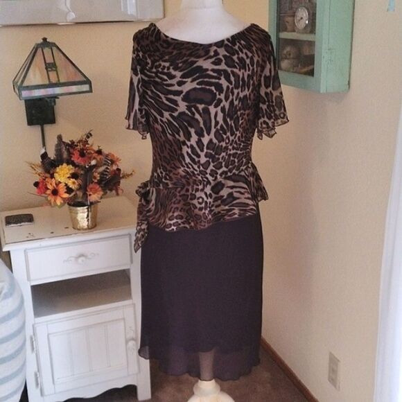 En Focus Studio Dressy Animal Print Dress - Picture 5 of 10